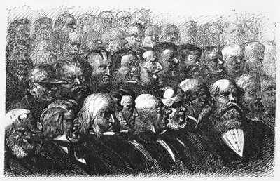 Die Mitglieder der London Royal Geographic Society, Illustration aus 